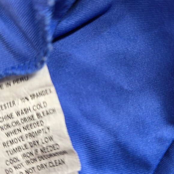 Greyson Shirt Mens Large Blue Golf Polo Wolf Print Performance Stretch Preppy - Picture 8 of 14